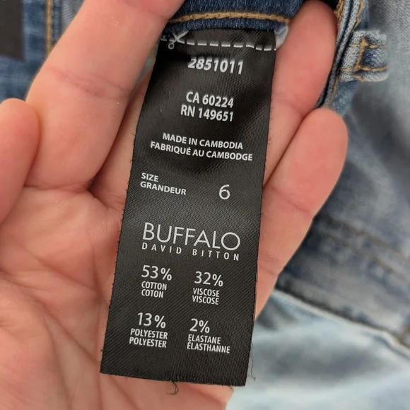 Buffalo David Bitton Blue Ankle Cropped Jeans - Picture 6 of 7